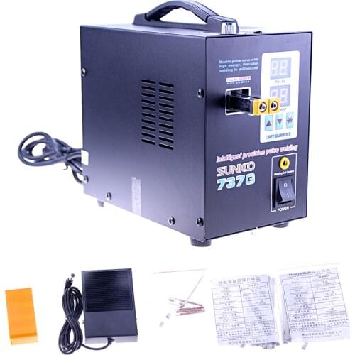 Push Up Welding Microchip Spot Welder SUNKKO 737G 3 Modes In 1 1.5kw LED Dual Digital Display Pulse Precision Push For 18650