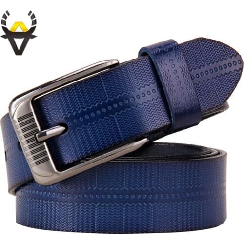 Genuine leather belts for women Fashion Pin buckle woman belt Quality second layer cow skin strap female for jeans width 3.2 cm