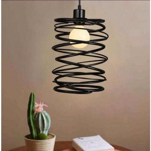 Nordic Iron American Spring Single Head Pendant Lights Creative Individual Living Room Modern Simple Pendant lamp ZL252 LU717103