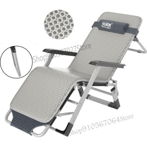 Folding Chair Office Lunch Break Siesta Chair Home Bed Leisure Lazy Backrest Portable Balcony Dual-purpose Chair