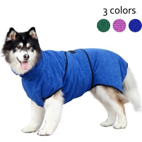 XS-XL Pet Bath Towel Super Absorbent Dog Bathrobe Microfiber Bath Towels Quick-Drying Cat Dog Bath Towel Small Large Dogs Towels