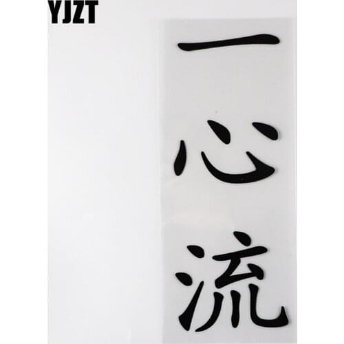 YJZT 6.5CM×16.6CM And Humorous Words Letters Car Stickers Chinese Characters Decal Vinyl Black/Silver 13D-0701