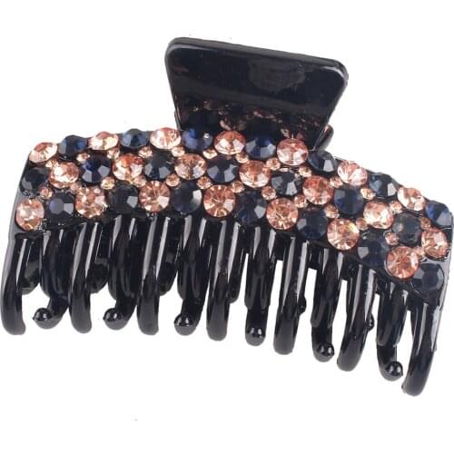 Rhinestone Plastic Hair Claws Shny Hair Clips Girls Hairpins Crab Claws Clamp Hair Crystal for Women Banana Grips Accessories