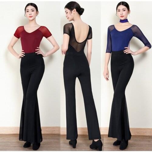 Body Suit Women Suit Adult Dance Liandang Training Suit Stitching Gauze Self-Cultivation Etiquette Training Model Show Dress