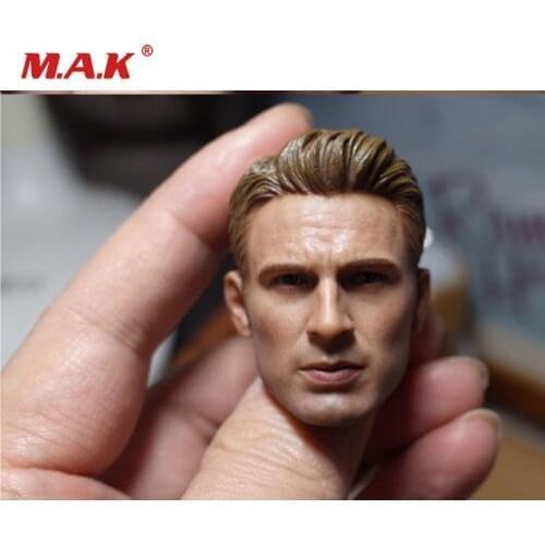 1/6 Male Head Sculpt Model Captain Chris Evans Golden Hair F 12" Figure Body