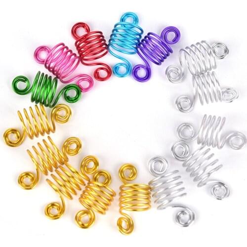 10pcs/lot Dreadlocks Beads Mixed Golden Silver Aluminum Dread Locks Metal Cuffs Hair Decoration Braiding Hair Jewelry
