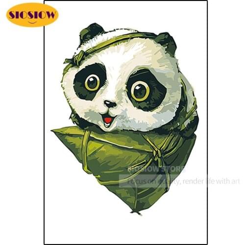 SIOSIOW Panda Diamond Painting Drill Square Cross Stitch Diamond Embroidery Animals Mosaic Sale Rhinestones Art Wall Decor Room