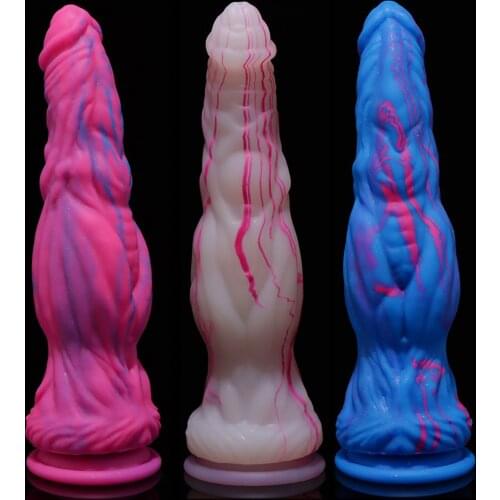 New Huge Realistic Dildo Soft Silicone Animal Massage Sex Toys For Men Women Big Anal Beads Anal Butt Fantasy Liquid Sex Shop 18