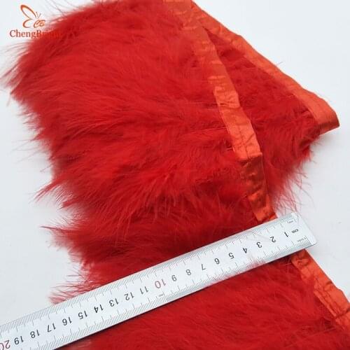 ChengBright New 10Yards Turkey Feathers Trim Cloth Sideband Chicken Pheasant Feather Trims Clothing Wedding Feather Ribbon T