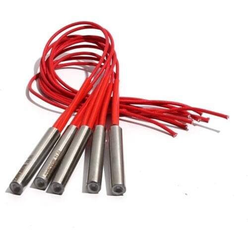 5PCS 16mm 38~48mm 201SUS Cylindrical Single Head Dual Heater 110V/220V/380V Electric Heating Tube 150W/160W/180W/190W