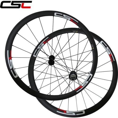 CSC 1200g Only 700C full carbon deep 38mm width 23mm tubular bicycle wheels with Poweway R13 Hub CN 424 pillar 1420 sapim cx ray