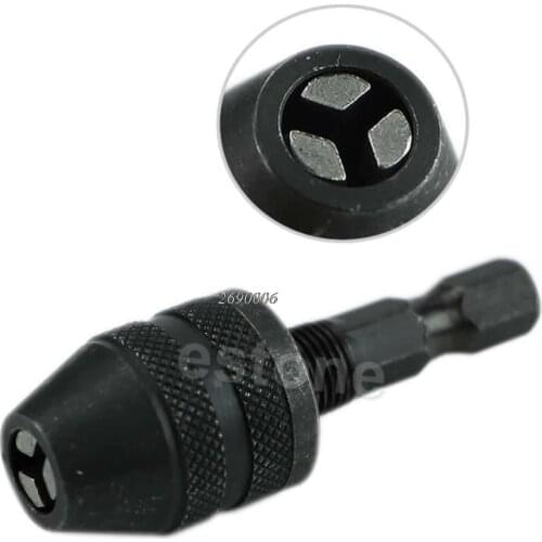 Hot 1/4 Snap In Hex Shank Keyless Electric Drill Chuck Conversion Clamp 0.3-3mm