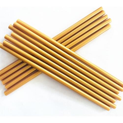 Pure Gold Hot Melt Adhesive Stick Amber Wax Seal Metallic Gloss Adhesive For Professional Hot Melt Glue Gun 10pcsx7x200mm