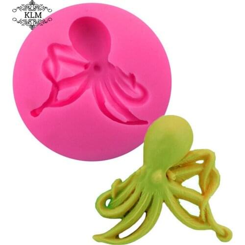 KLM octopus squid liquid silicone mold cake decoration tips tool clay tool straw hat tool chocolate fudge tool pastry tool