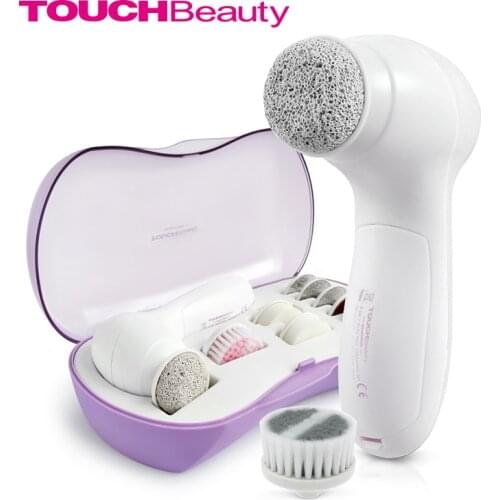 TOUCHBeauty foot rasp file calluses remove dry skin 10 in 1 pedicure tools & facial cleansing brush multifunction set TB-0601B