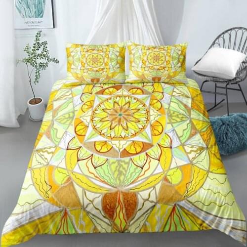 3D Bedroom Printed Pillowcases Bedding Set Queen King Size Dropshipping Boy gift Bohemia Floral style 17