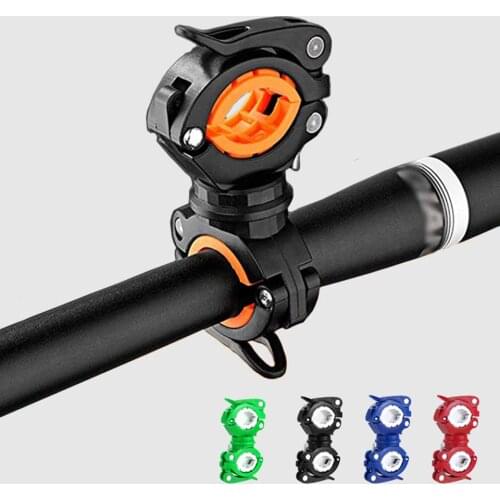 New 360° Rotation Cycling Clip Clamp Flashlight Mount Holder Universal Bicycle Bike LED Light Flashlight Torch Mount Holder
