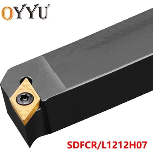 OYYU SDFCR1212H07 SDFCL1212H07 External Turning Tool Holder Lathe Cutter CNC Cutting Shank SDFCR SDFCL SDFCR1212