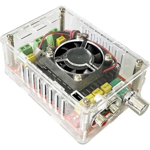 KYYSLB 100W*2 4-8ohm DC9-34V TDA7498 Digital Power Amplifier Board with Housing and Fan High Power Amplifier Board