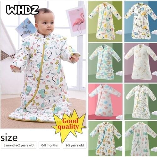 Baby Organic Sleeping Bag Detachable Long Sleeve Wearable Blanket Envelope Winter Warm Girls Boys Clothes Bedding Quilt