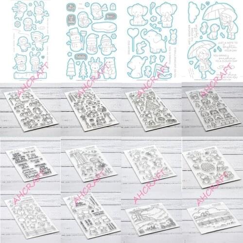 Hello bluebird Clear Stamps and Metal Cutting Dies for diy Scrapbooking Photo Album Decorative Embossing PaperCard Crafts 2020