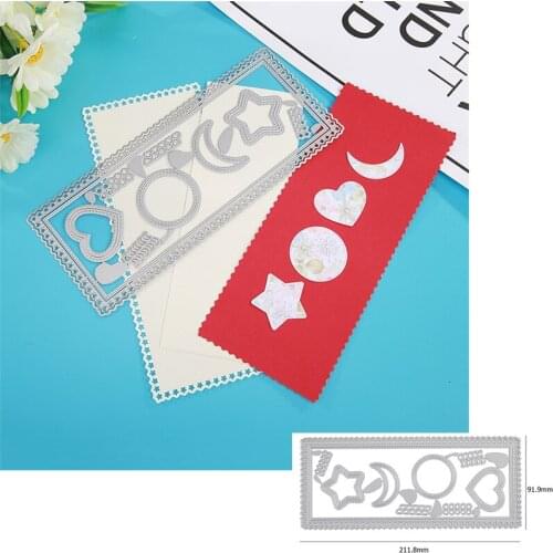 Frames Square Star Moon Heart Metal Cutting Dies For DIY Scrapbooking Album Paper Cards Decorative Crafts Embossing Die Cuts New