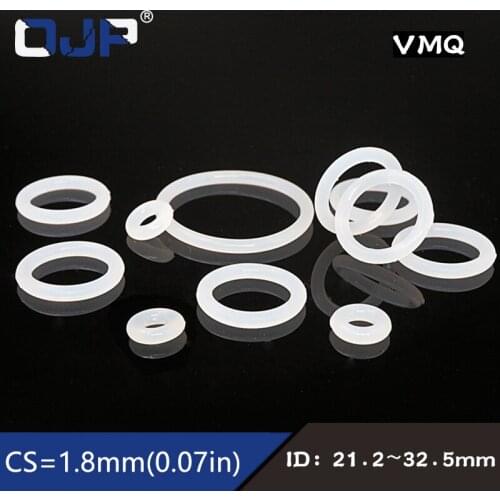 5PCS/lot Silicon Ring Silicone/VMQ O ring 1.8mm Thickness ID21.2/22.4/23.6/25/26.5/30/31.5/32.5mm Rubber O-Ring Seal Gasket