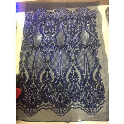 Free Shipping African sequins net lace high quality SYJ-4916 African french net Fabric 5 Yards with sequins