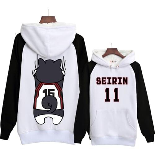 Spring new unisex anime Kuroko no Basket Kuroko Tetsuya Cosplay Hoodie sweatshirt Kurokos Costume coat jacket