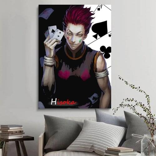 Japan Anime Hunter X Hunter Hisoka Morow Canvas Painting Posters and Prints Wall Art Picture Home Living Room Decor (No Frame)