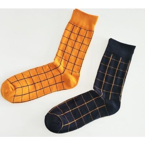 YSMILE Y Funny Cute Striped Plaid Novelty Socks Men Fashion Casual Sock Quality Cotton Sock For Male Boy