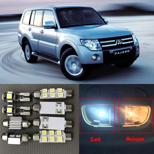 16pcs White Bulb LED Car Light Interior Kit For 1999-2006 Mitsubishi Montero V60 Pajero Map Dome Trunk Door Courtesy Light Lamp