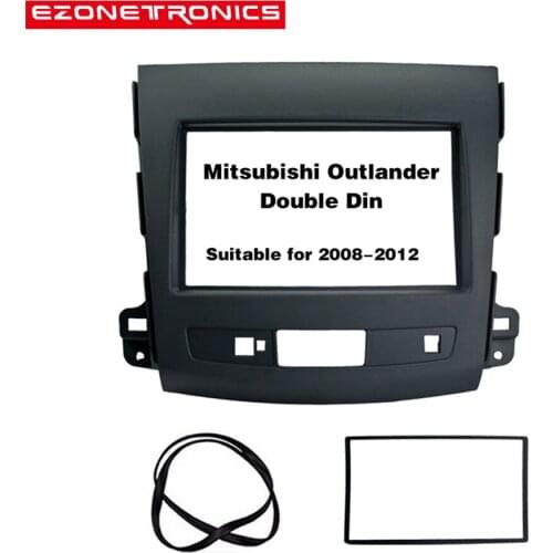 2 din fascia for Mitsubishi Outlander 2008 Double Din Fascia Audio Fitting Adaptor Panel Car Stereo Radio Plate Panel Frame Kit