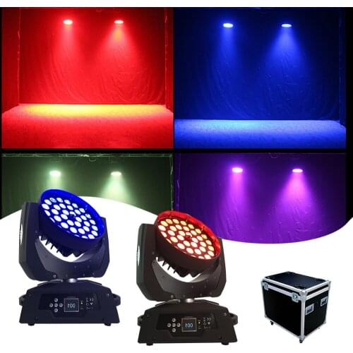 Free Shipping 2pcs/lot Flightcase Packing Guangzhou Led Moving Head 36x18w Led Zoom Moving Head Dj Party Nightclub Stage Light