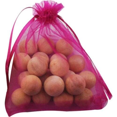 20Pcs 1.8cm Insect-resistant Pest Cockroaches Camphor Wood Moth Balls Wardrobe Clothes Drawer Smell Remover Beads