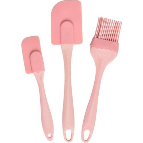 3Pcs/Set Cake Butter Spatula Kit Portable Multi-functional Convenient Brush Dining Mixer Tool for Home