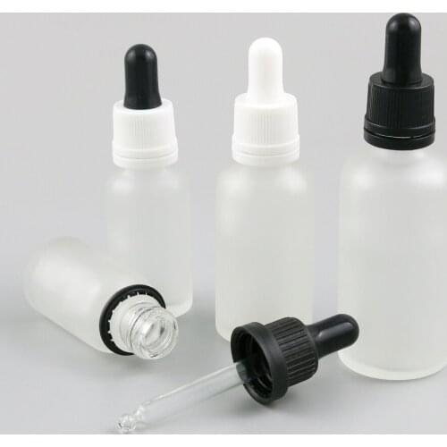 360pcs Factory Wholesale Frosted Glass Dropper Bottle Vials With Pipette For Cosmetic Perfume Essential Oil Bottle 5ml-100ml