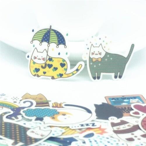 40 PCS Anime trick cat Sticker Animal Cartoon Punk Game Stickers for DIY Skateboard Guitar Suitcase Laptop Bicycle Stickers