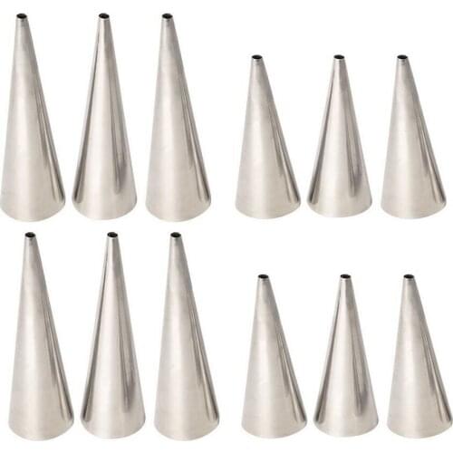 5pcs/set Baking Cones Stainless Steel Spiral Croissant Tubes Horn Bread Pastry Making Cake Mold Baking Supplies Kitchen Tool D3