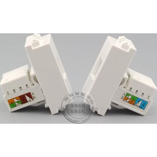 5PCS/Lot 128 Type RJ45 Cat6 Gigabit Network Information Module Jack Ethernet Module Network Coupler