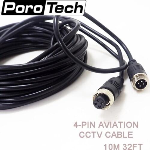 AC-10M 50PCS/lot 10Meter 4 PIN Connector Extension Cable For CCTV Camera Cable Male to Female 4-Pin Aviation Video Cable