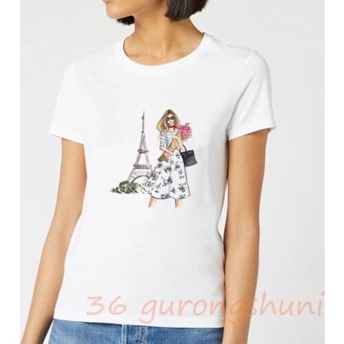 2020 graphic tees summer tops paris eiffel Tower tshirt Casual goth t-shirt e girl t shirt women Lady aesthetic clothes tumblr