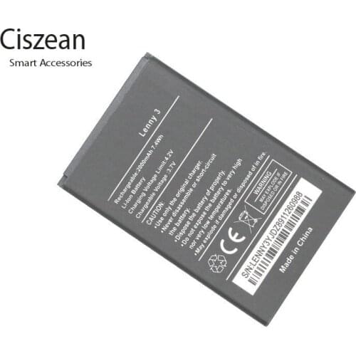 Ciszean 5x New 3.7V 2000mAh Replacement lenny 3 Battery For Wiko LENNY3 Batterie Bateria Cell Phone Batteries