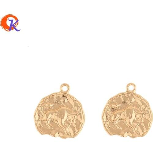 Cordial Design 50Pcs 14*15MM Jewelry Accessories/Charms/Coin Shape/DIY Making/Genuine Gold Plating/Hand Made/Earring Findings