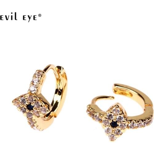 Women's Gold Earrings EVIL EYE China