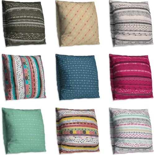 Geometric Double Side Print Cushion Cover Polyester Decorative for Sofa Seat Soft Throw Pillow Case Cover 45x45cm Home Decor