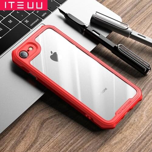 ITEUU Phone Case for iphone 7 8 Plus SE 2020 11 Pro MAX X XS XR Air Bag Anti-knock Clear Transparent Back Cover Coque Fundas