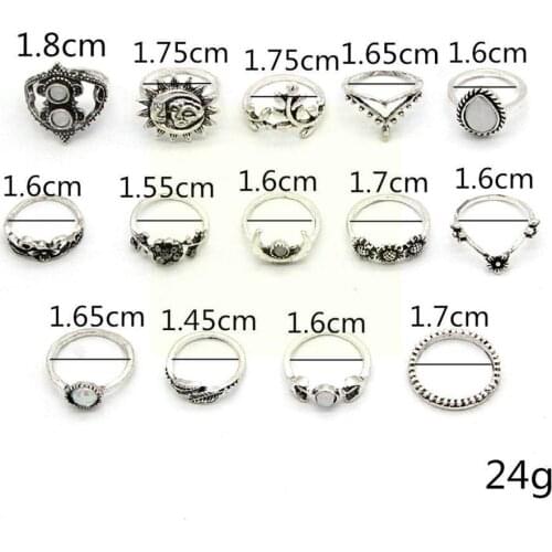 Sunflower Carved Ring Vintage Hand Knuckle Opal Set Boho Femme Jewelry Jewelry Punk For Women Statement Party L1H8