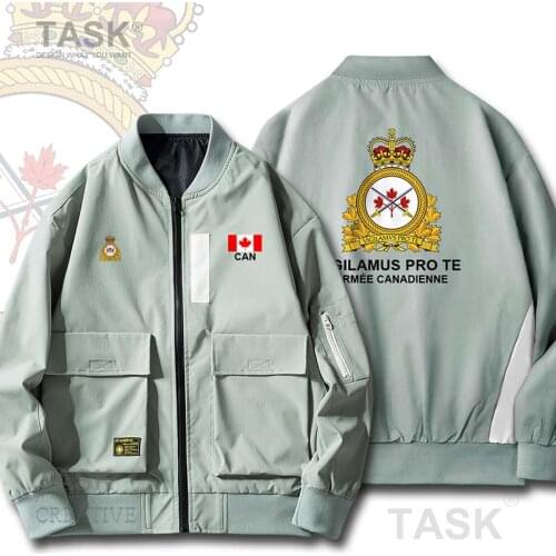 Bomber Military Biker Jacket Army Canada Canadians CA CAN Military Casual Streetwear Slim Fit Pilot Coat Men Harajuku Jackets