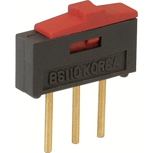 Mini slide switch 10*2.5 second gear 2.54 pin pitch PCB inserts for small devices and microphones